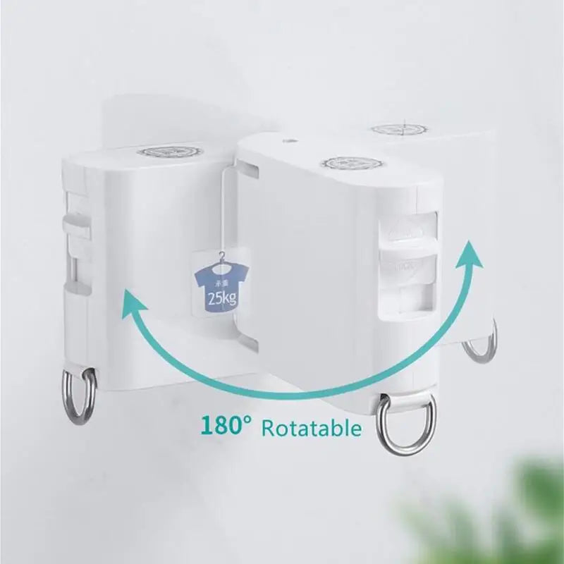 Retractable Stainless Steel Clothesline – 13 ft Wall-Mounted Drying Line