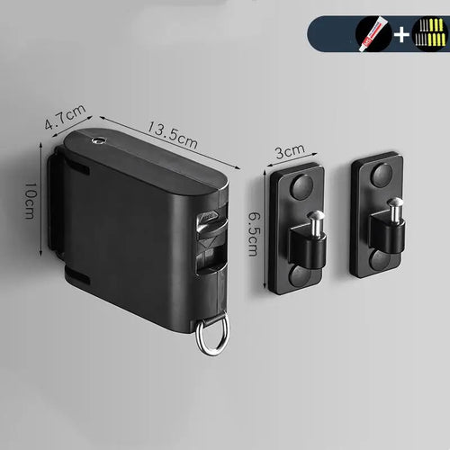 Retractable Stainless Steel Clothesline – 13 ft Wall-Mounted Drying Line