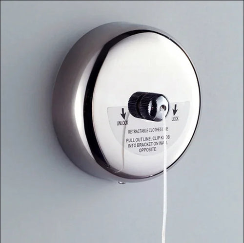 Double Row Clothline Mounted Retractable Clothes Dryer Steel Rope Wall