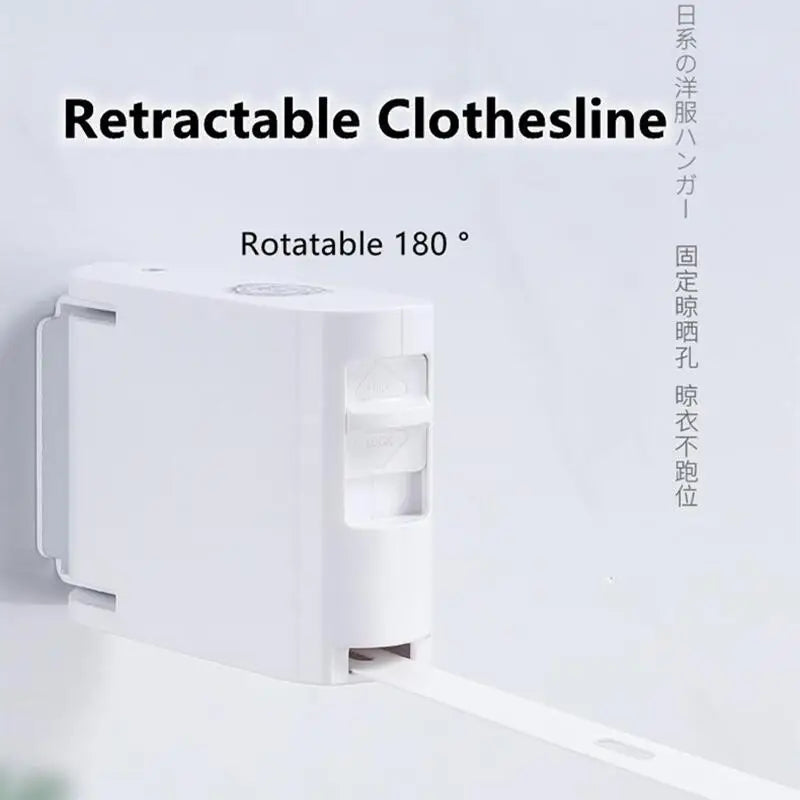 Retractable Stainless Steel Clothesline – 13 ft Wall-Mounted Drying Line