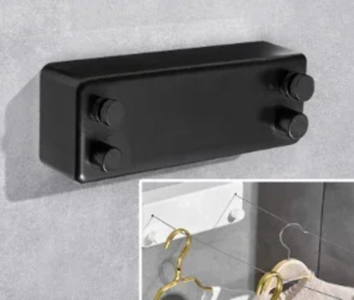 Double Row Clothline Mounted Retractable Clothes Dryer Steel Rope Wall