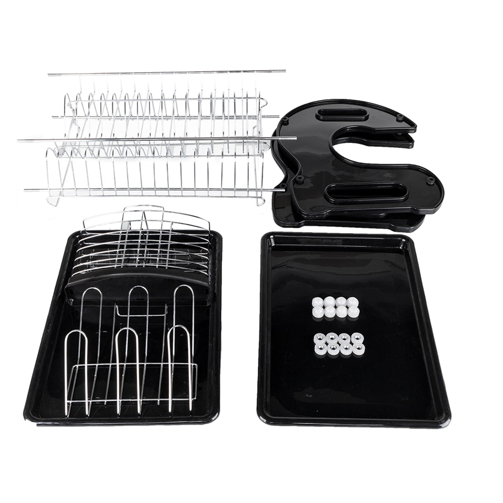 Dual-Layer Kitchen Rack Organizer – Bowls & Dish Storage Shelf